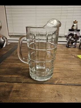 Anchor Hocking Tartan Manchester Glass Pitcher *Anthropologie*